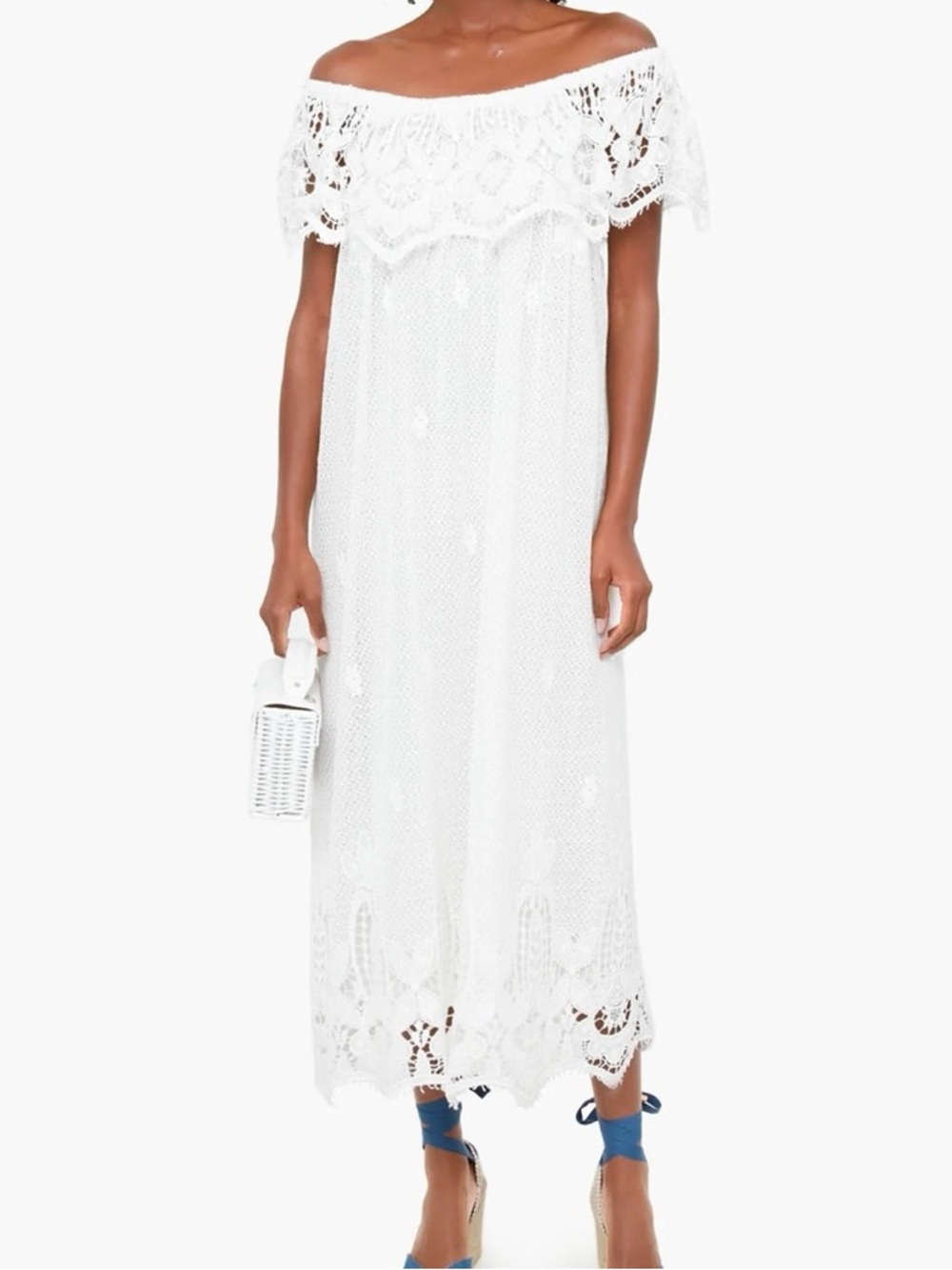 NWT Tuckernuck Avalon White Lace Maxi Dress, Size Small